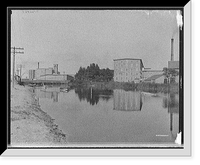 Historic Framed Print, [Barnard and Wampanoag Mills, Inequedan River, Fall River, Mass.],  17-7/8" x 21-7/8"