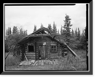 Historic Framed Print, Town of Chisana, Earl Herst Cabin, Chisana, Valdez-Cordova Census Area, AK,  17-7/8" x 21-7/8"