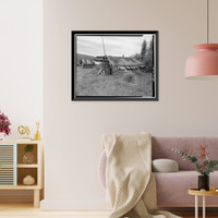 Historic Framed Print, Town of Chisana, Blacksmith's Shop, Chisana, Valdez-Cordova Census Area, AK,  17-7/8" x 21-7/8"