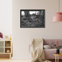 Historic Framed Print, A. D. Wilcox Drift Mine, Headframe, Linda Creek near Dalton Highway, Bettles vicinity, Yukon-Koyukuk Census Area, AK,  17-7/8" x 21-7/8"