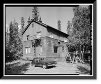 Historic Framed Print, Mount McKinley Headquarters, Employee Residence, McKinley Station, AK - 2,  17-7/8" x 21-7/8"