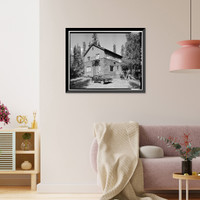 Historic Framed Print, Mount McKinley Headquarters, Employee Residence, McKinley Station, AK - 2,  17-7/8" x 21-7/8"