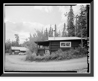 Historic Framed Print, Mount McKinley Headquarters, Employee Residence, McKinley Station, AK - 2,  17-7/8" x 21-7/8"