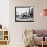Historic Framed Print, Mount McKinley Headquarters, Employee Residence, McKinley Station, AK - 2,  17-7/8" x 21-7/8"