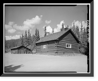Historic Framed Print, Mount McKinley Headquarters, Warehouse, McKinley Station, AK - 2,  17-7/8" x 21-7/8"