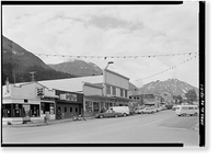 Historic Framed Print, Fourth Avenue (Commercial Buildings), Seward, Kenai Peninsula Borough, AK,  17-7/8" x 21-7/8"