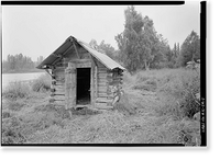 Historic Framed Print, Iditarod Trail Shelter Cabins, Skwentna Crossing Shelter Cabin, Skwentna, Matanuska-Susitna Borough, AK - 5,  17-7/8" x 21-7/8"