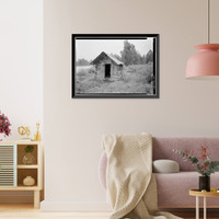 Historic Framed Print, Iditarod Trail Shelter Cabins, Skwentna Crossing Shelter Cabin, Skwentna, Matanuska-Susitna Borough, AK - 5,  17-7/8" x 21-7/8"