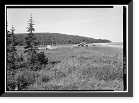 Historic Framed Print, Iditarod Trail Shelter Cabins, Portage Shelter Cabin, Portage, Anchorage, AK,  17-7/8" x 21-7/8"
