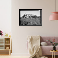 Historic Framed Print, Iditarod Trail Shelter Cabins, Portage Shelter Cabin, Portage, Anchorage, AK - 3,  17-7/8" x 21-7/8"