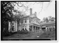 Daniel Pratt House, Autauga Creek, Prattville, Autauga County, AL - 3, Historic Print