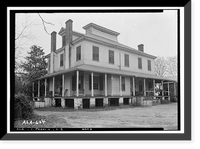 Historic Framed Print, Pope-Golson House, 815 Shadow Lane (moved from original location), Prattville vicinity, Autauga County, AL - 2,  17-7/8" x 21-7/8"