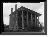 Vickers-Chapman-Gordon House, State Highway 69, Grove Hill vicinity, Clarke County, AL, Antique Print