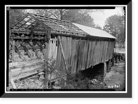 Cripple Deer Creek Covered Bridge, Allsboro vicinity, Colbert County, AL - 2, Vintage Print
