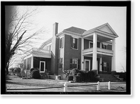Governor Robert Lindsay House, U.S. Highway 72, Tuscumbia, Colbert County, AL Classic, Vintage Print