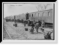 Historic Framed Print, Chinese R.R. Station,  17-7/8" x 21-7/8"