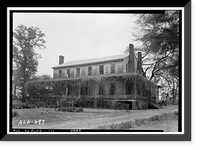 Governor Benjamin Fitzpatrick House, State Route 14 vicinity, Elmore vicinity, Elmore County, AL, Antique Print