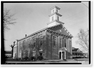 Wetumpka Methodist Church, 306 West Tuskeena Street, Wetumpka, Elmore County, AL, Vintage Poster