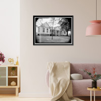 Gayle-Locke House, University Avenue (College Street), Greensboro, Hale County, AL, Antique Poster