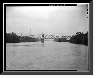 Historic Framed Print, Bridgeport Swing Span Bridge, Spanning Tennessee River, Bridgeport vicinity, Jackson County, AL - 3,  17-7/8" x 21-7/8"