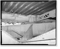 Historic Framed Print, Bridgeport Swing Span Bridge, Spanning Tennessee River, Bridgeport vicinity, Jackson County, AL - 4,  17-7/8" x 21-7/8"