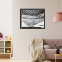 Historic Framed Print, Bridgeport Swing Span Bridge, Spanning Tennessee River, Bridgeport vicinity, Jackson County, AL - 4,  17-7/8" x 21-7/8"