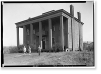 Historic Framed Print, Benjamin Pinckney Worthington House, Sixth Avenue South, Birmingham, Jefferson County, AL,  17-7/8" x 21-7/8"