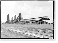 Historic Framed Print, Sloss-Sheffield Steel & Iron, First Avenue North Viaduct at Thirty-second Street, Birmingham, Jefferson County, AL,  17-7/8" x 21-7/8"