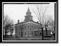 Lawrence County Courthouse, Courthouse Square bounded by Main Street, Lawrence, Moulton, Lawrence County, AL - 2, Antique Print