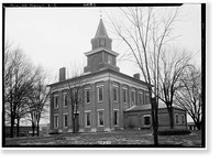 Lawrence County Courthouse, Courthouse Square bounded by Main Street, Lawrence, Moulton, Lawrence County, AL - 2, Antique Print