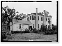 James Ellington House, Oak Bowery Road vicinity, Gold Hill, Lee County, AL - 3, Antique Print