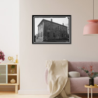 Historic Framed Print, Masonic Hall, Second & Church Streets, Benton, Lowndes County, AL,  17-7/8" x 21-7/8"