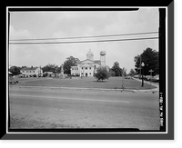 Historic Framed Print, Lowndes County Courthouse, Washington Street at Town Square, Hayneville, Lowndes County, AL,  17-7/8" x 21-7/8"