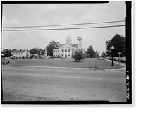 Historic Framed Print, Lowndes County Courthouse, Washington Street at Town Square, Hayneville, Lowndes County, AL,  17-7/8" x 21-7/8"