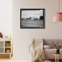 Historic Framed Print, Lowndes County Courthouse, Washington Street at Town Square, Hayneville, Lowndes County, AL,  17-7/8" x 21-7/8"