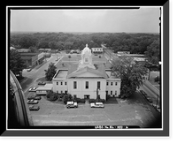 Historic Framed Print, Lowndes County Courthouse, Washington Street at Town Square, Hayneville, Lowndes County, AL - 6,  17-7/8" x 21-7/8"