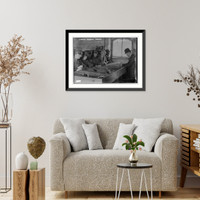 Historic Framed Print, Studying trenches, Cornell,  17-7/8" x 21-7/8"