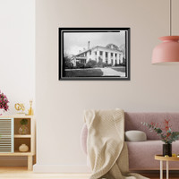 Historic Framed Print, Bluff Hall, 407 North Commissioners Avenue, Demopolis, Marengo County, AL,  17-7/8" x 21-7/8"