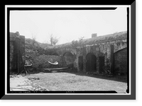 Fort Gaines, Officers' Quarters & Barracks, Dauphin Island, Mobile County, AL - 3, Historic Print