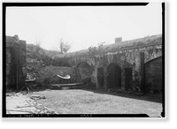 Fort Gaines, Officers' Quarters & Barracks, Dauphin Island, Mobile County, AL - 3, Historic Print