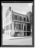 Historic Framed Print, Silver-Ketchum House, 257 Saint Francis Street, Mobile, Mobile County, AL,  17-7/8" x 21-7/8"