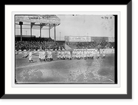 Historic Framed Print, Yankees drilling, 4/11/17,  17-7/8" x 21-7/8"