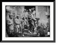 Historic Framed Print, Wounded French Leaving hosp.,  17-7/8" x 21-7/8"