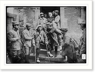 Historic Framed Print, Wounded French Leaving hosp.,  17-7/8" x 21-7/8"