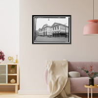 Historic Framed Print, Southern Market & Municipal Building, 107-115 South Royal Street, Mobile, Mobile County, AL,  17-7/8" x 21-7/8"