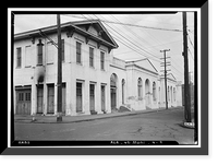Historic Framed Print, Southern Market & Municipal Building, 107-115 South Royal Street, Mobile, Mobile County, AL - 8,  17-7/8" x 21-7/8"