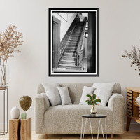 Historic Framed Print, 351 Saint Michael Street (House), Mobile, Mobile County, AL - 8,  17-7/8" x 21-7/8"