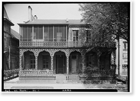 Huger-Douglas Houses, 109-111 South Conception Street, Mobile, Mobile County, AL Classic, Antique Print