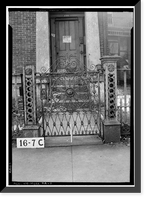Historic Framed Print, 155 Saint Louis Street (House, Iron Gate), Mobile, Mobile County, AL,  17-7/8" x 21-7/8"