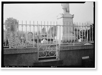 Historic Framed Print, Magnolia Cemetery (Ironwork), Virginia Street, Mobile, Mobile County, AL - 2,  17-7/8" x 21-7/8"